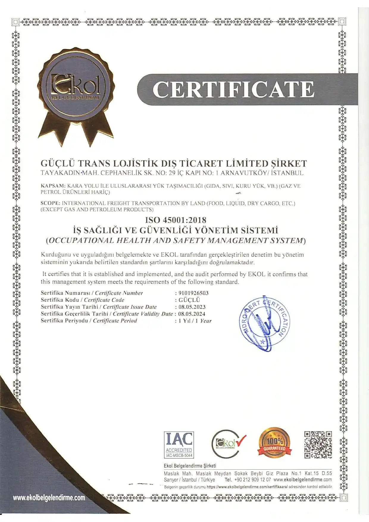 ISO 45001:2018